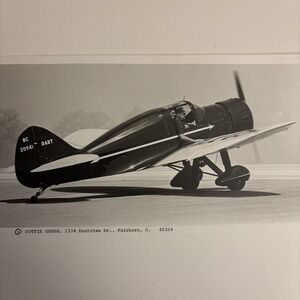 Vintage Howard DGA-6 NC20941 Dart Racing Plane Photo Dottie Gheen Ohio‎